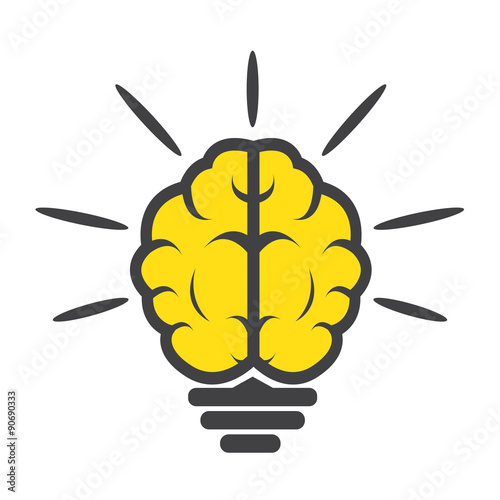 brain Light bulb icon