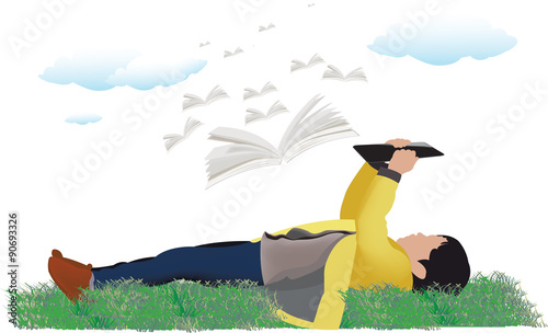 adolescente in relax lettura