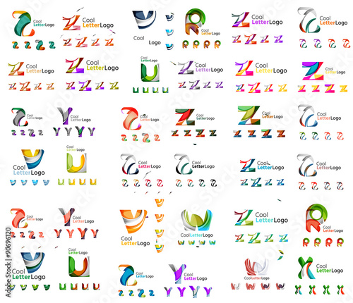 Mega set of letter logos