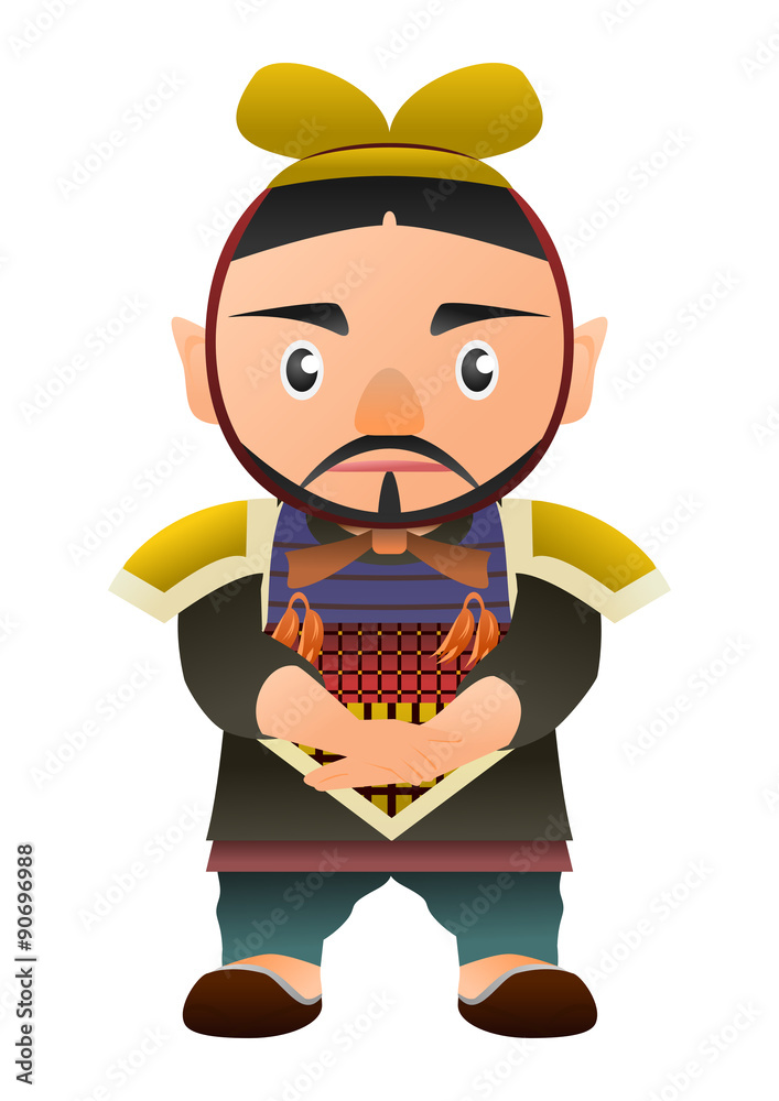 中国 秦の時代の武人 歴史 人物イラスト Stock Illustration Adobe Stock