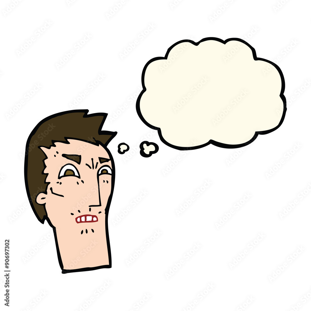 cartoon angry face with thought bubble cartoon angry face with thought bubble