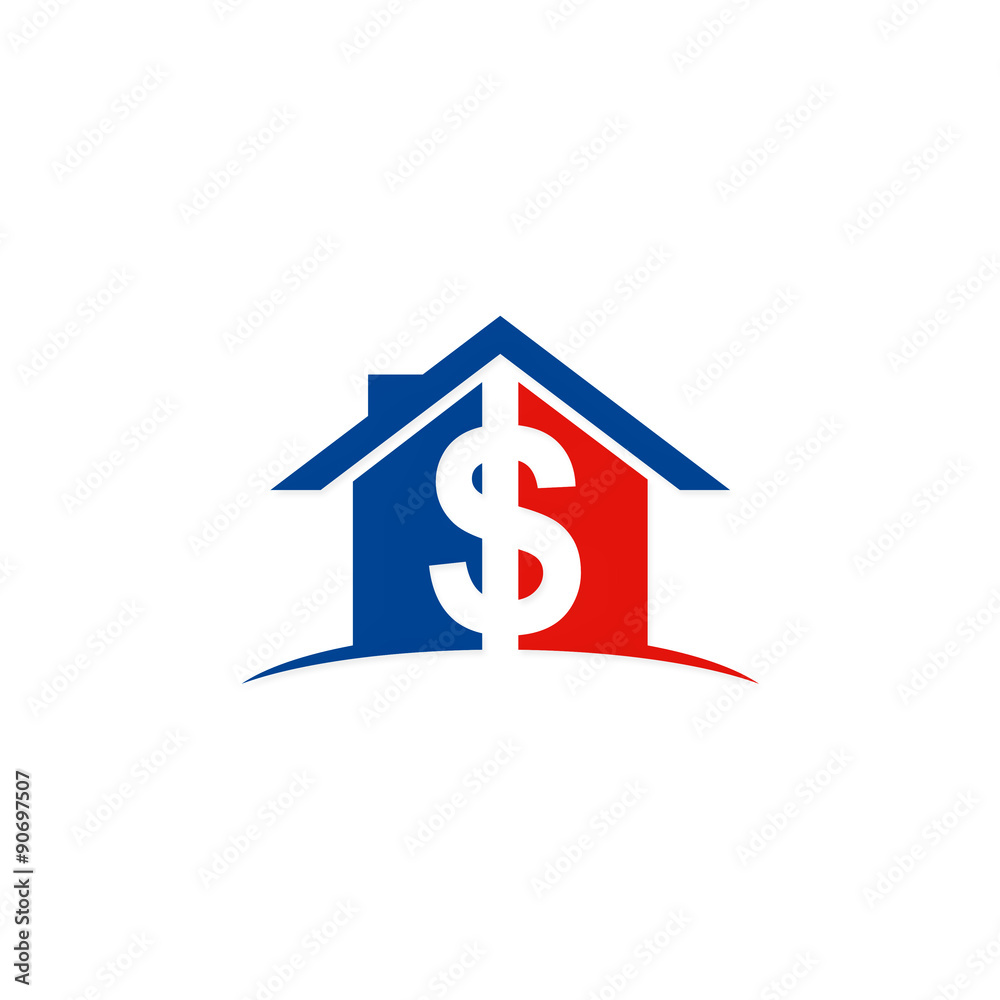 house sold money dollar sign logo house sold money dollar sign logo