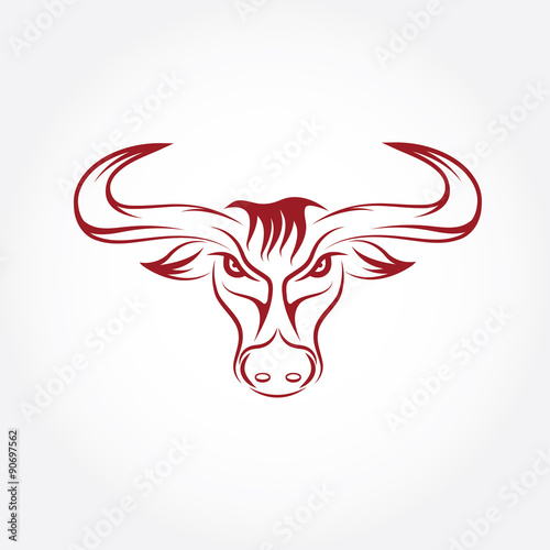 wild bull vector design template