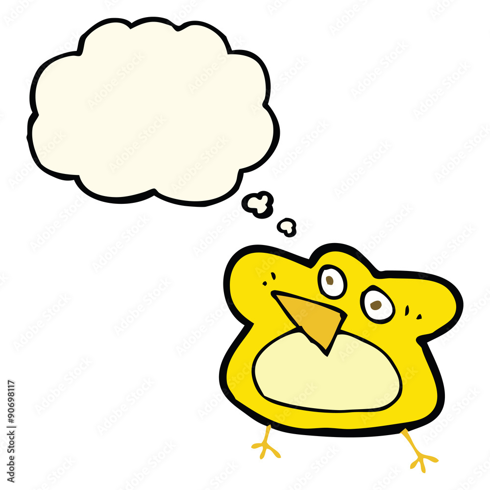 funny cartoon robin with thought bubble funny cartoon robin with thought bubble