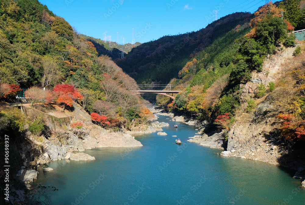 Mount Arashiyama across the River