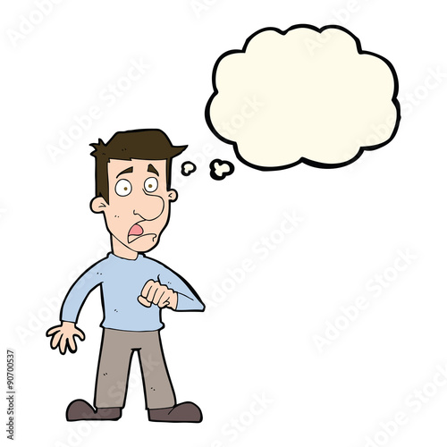 Wallpaper Mural cartoon shocked man with thought bubble Torontodigital.ca