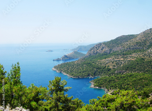 coastline landscape of mediterranean sea turkey