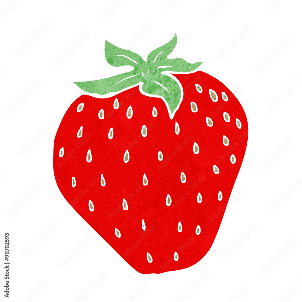 Obraz premium cartoon strawberry