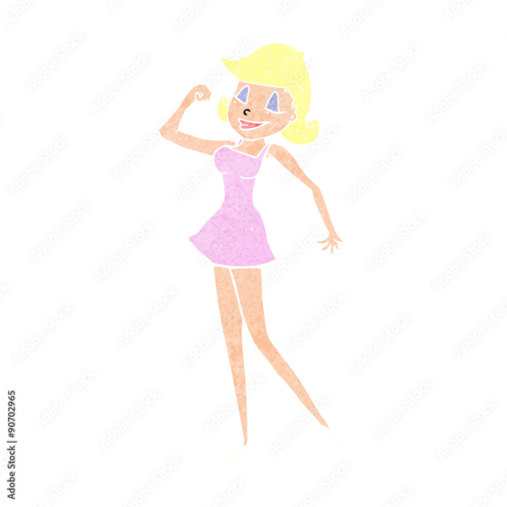 cartoon woman with can do attitude cartoon woman with can do attitude