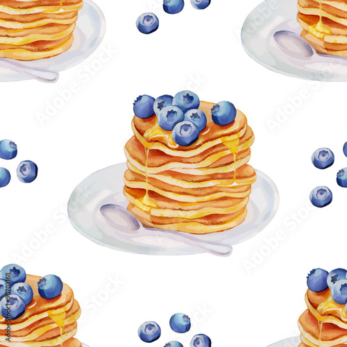 Watercolor Pancakes 