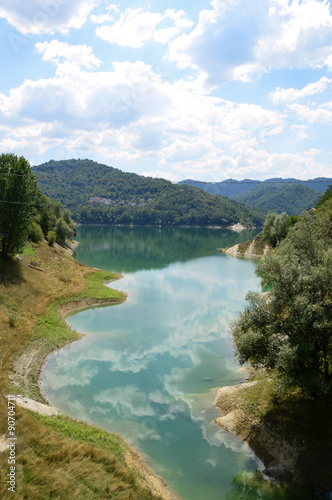 Fototapeta Naklejka Na Ścianę i Meble -  View of the Lake of Salto in Abruzzo, Italy 51
