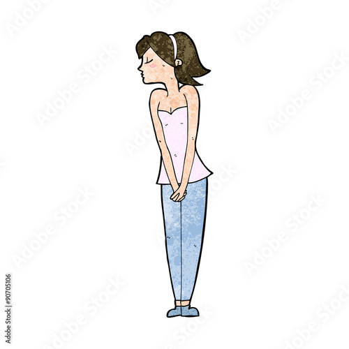 cartoon pretty woman