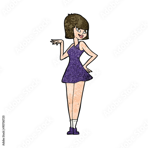 cartoon pretty woman