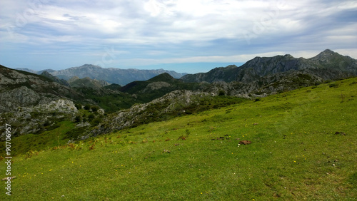 Landscape of Picos de Europa National Park in Asturias, Spain