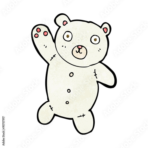 cartoon cute polar teddy bear