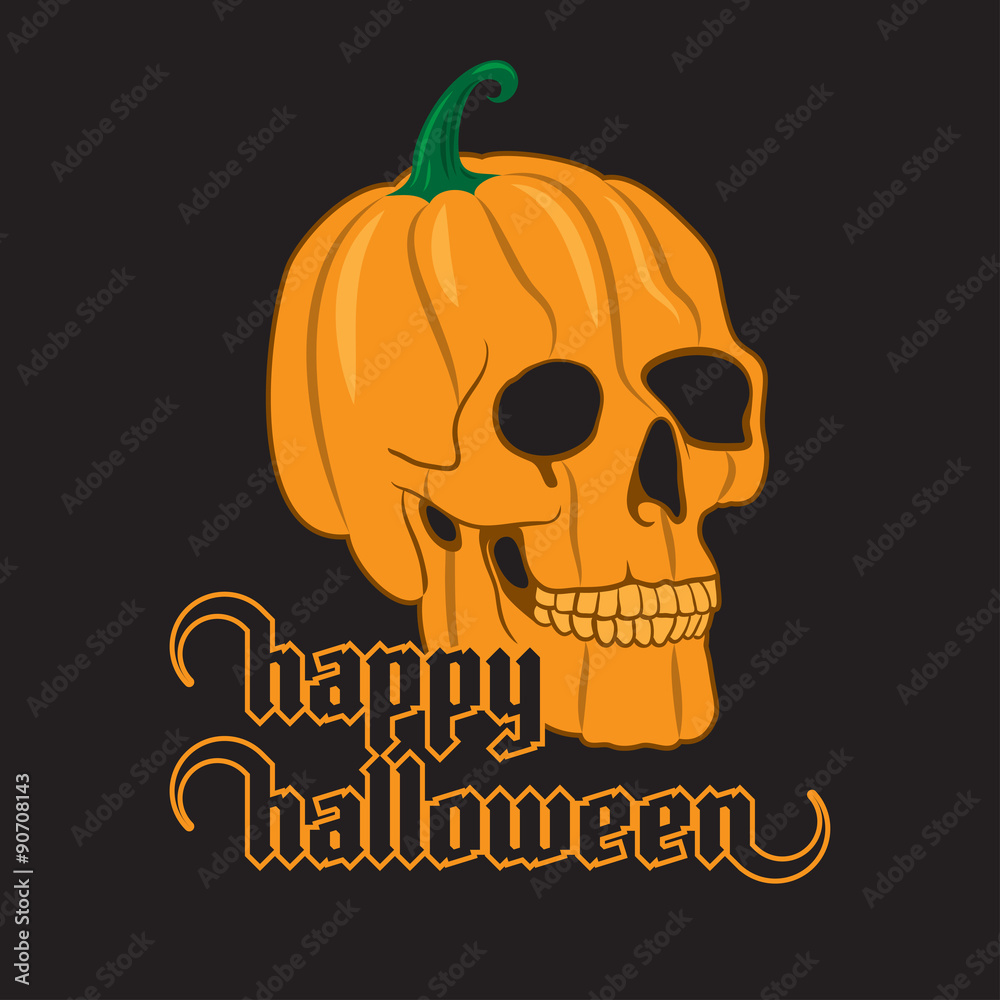 Halloween Pumpkin Skull