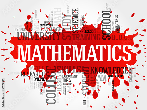 Mathematics word cloud, education concept