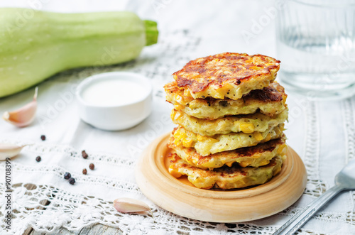 zucchini corn fritters