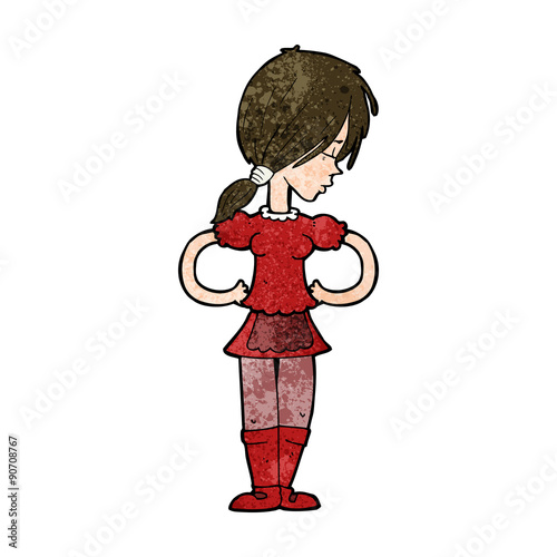 cartoon waitress