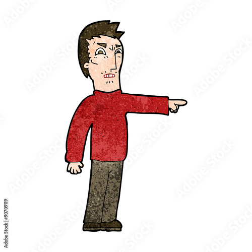 cartoon angry man pointing