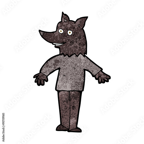 cartoon happy werewolf