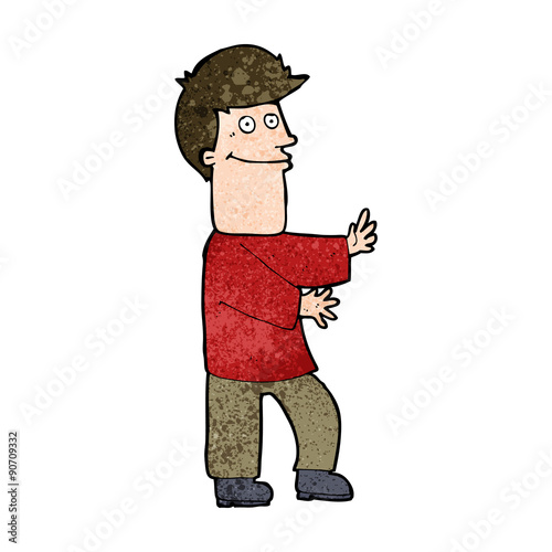 cartoon man gesturing