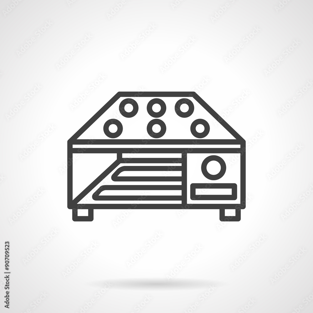 Grain dryer simple line vector icon