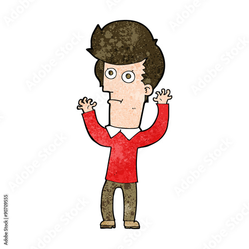 cartoon shocked man