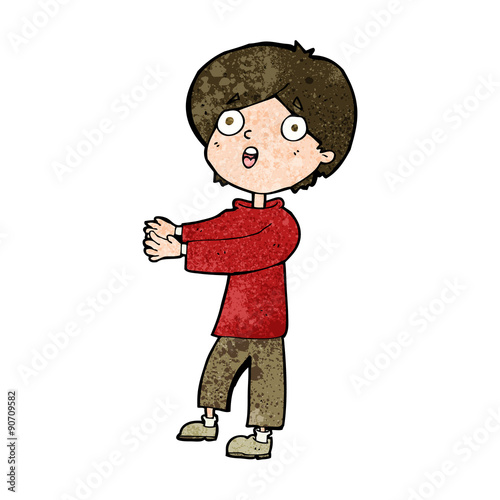 cartoon shocked boy