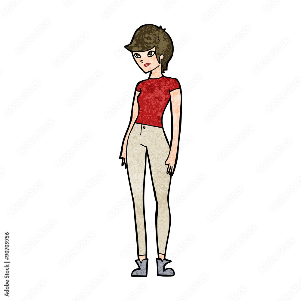 cartoon modern attractive woman cartoon modern attractive woman