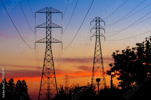 Electricity Towers Sunset © Josemaria Toscano