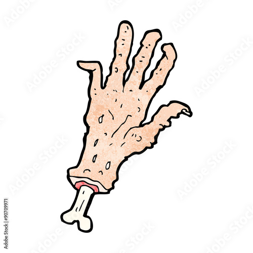 cartoon gross severed hand