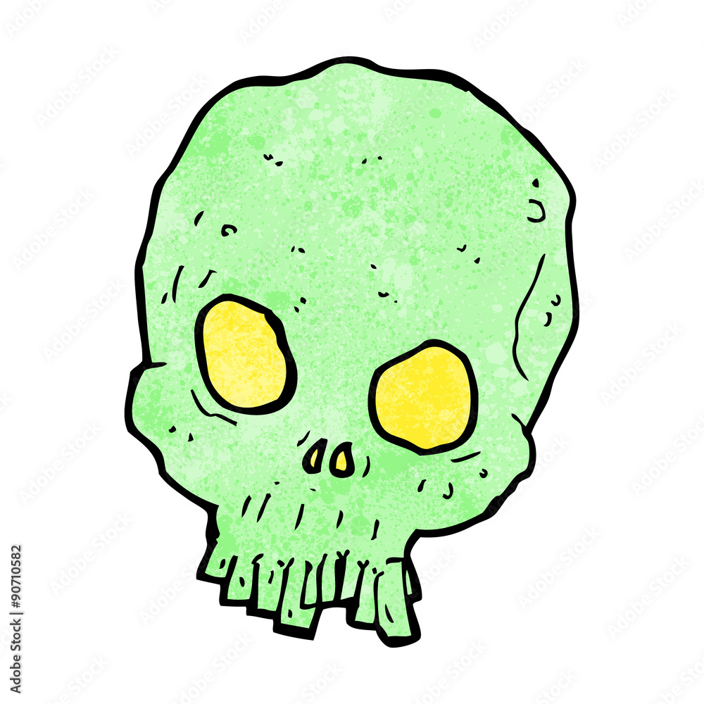 cartoon spooky skull cartoon spooky skull
