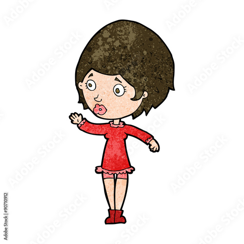 cartoon pretty woman