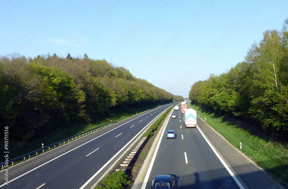 Fototapeta premium Autobahn A 3 bei Höchstadt