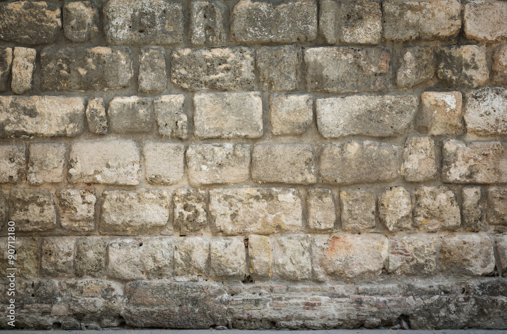 Part of a stone medieval wall, for background or texture.