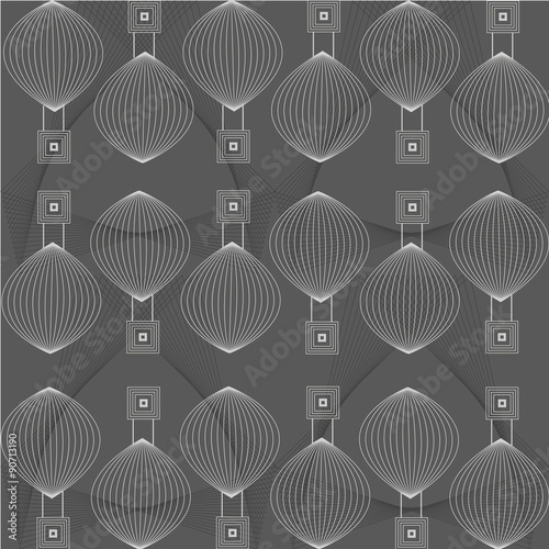 seamless pattern in  black and white colors , techno , abstract, vector, EPS10