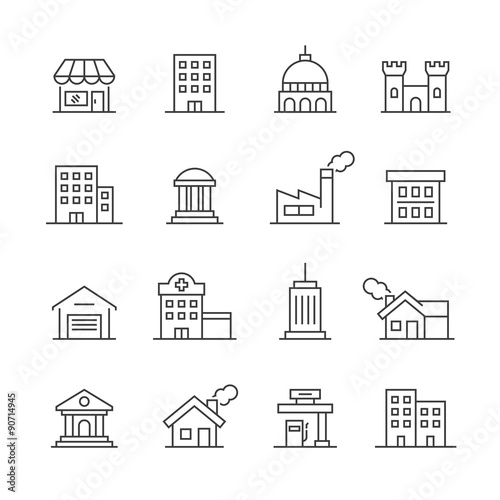 Building icons set.