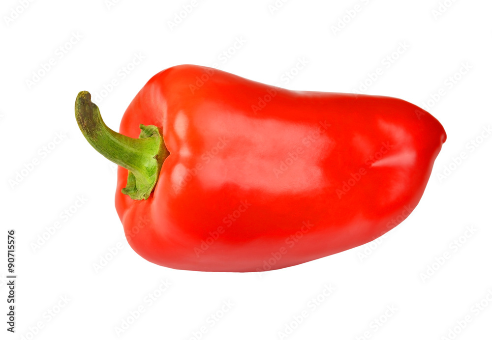 Fresh sweet red pepper, isolated on white background Fresh sweet red pepper, isolated on white background