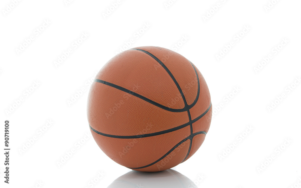 Ball for game in basketball on white background