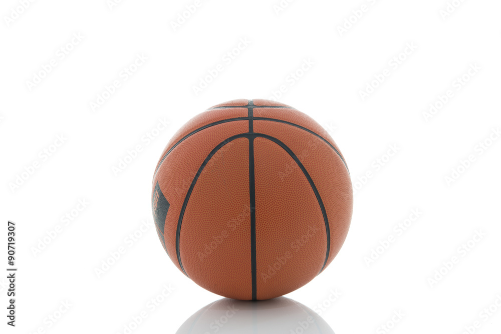 Ball for game in basketball on white background