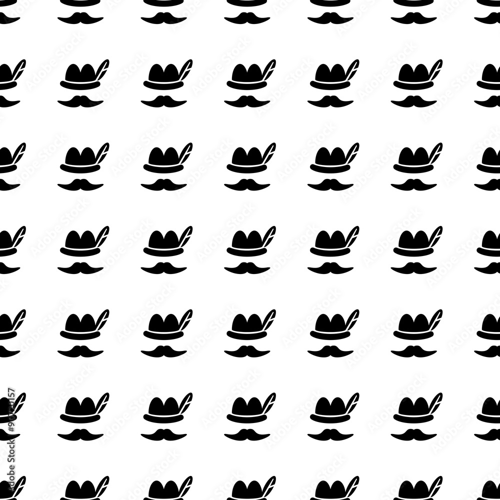 Bavarian hat seamless pattern. Vector Bavarian hat seamless pattern. Vector