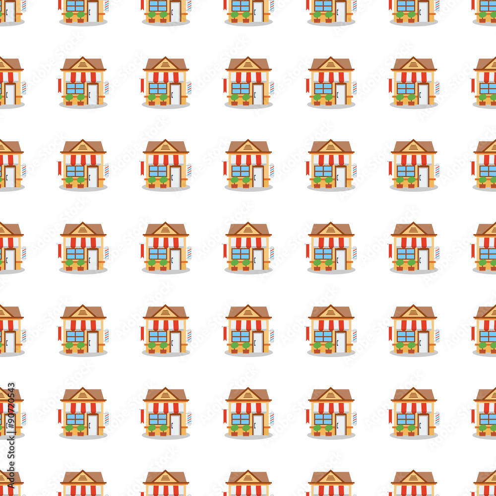 Fototapeta premium Store seamless pattern. Vector