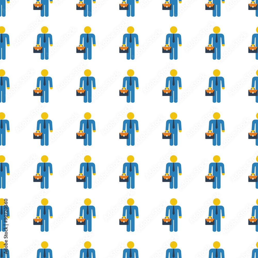 man with portfolio seamless pattern. Vector man with portfolio seamless pattern. Vector