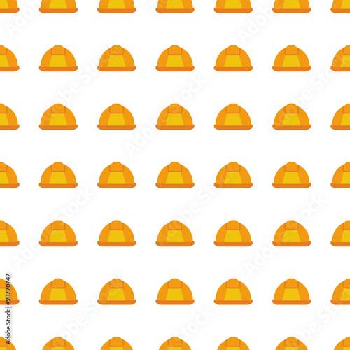 Hard Hat seamless pattern. Vector