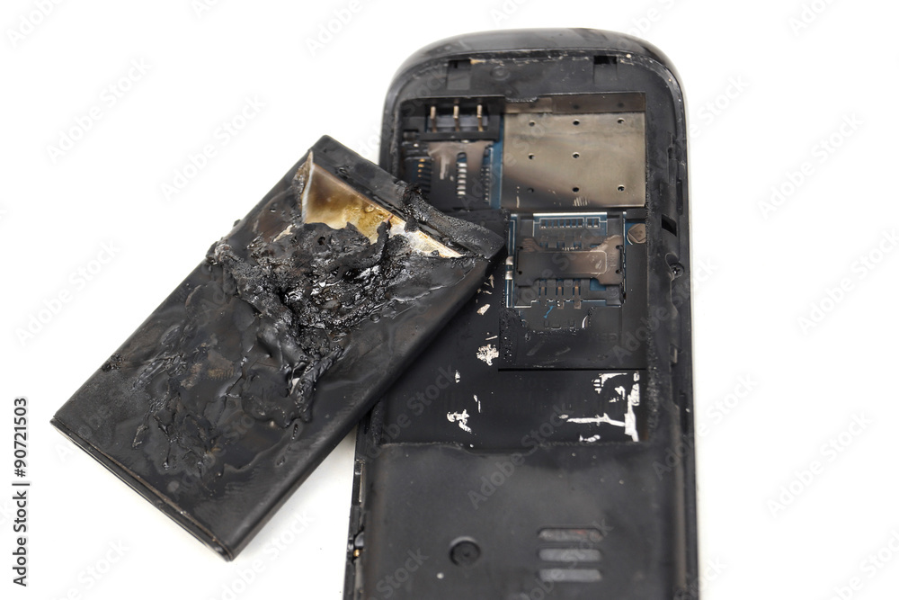 mobile phone battery explodes and burns due to overheat / danger of ...