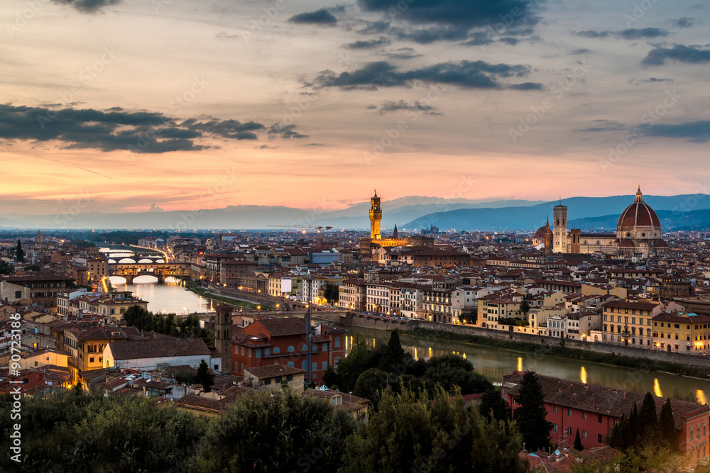 Fototapeta premium Panoramic sunset Florence