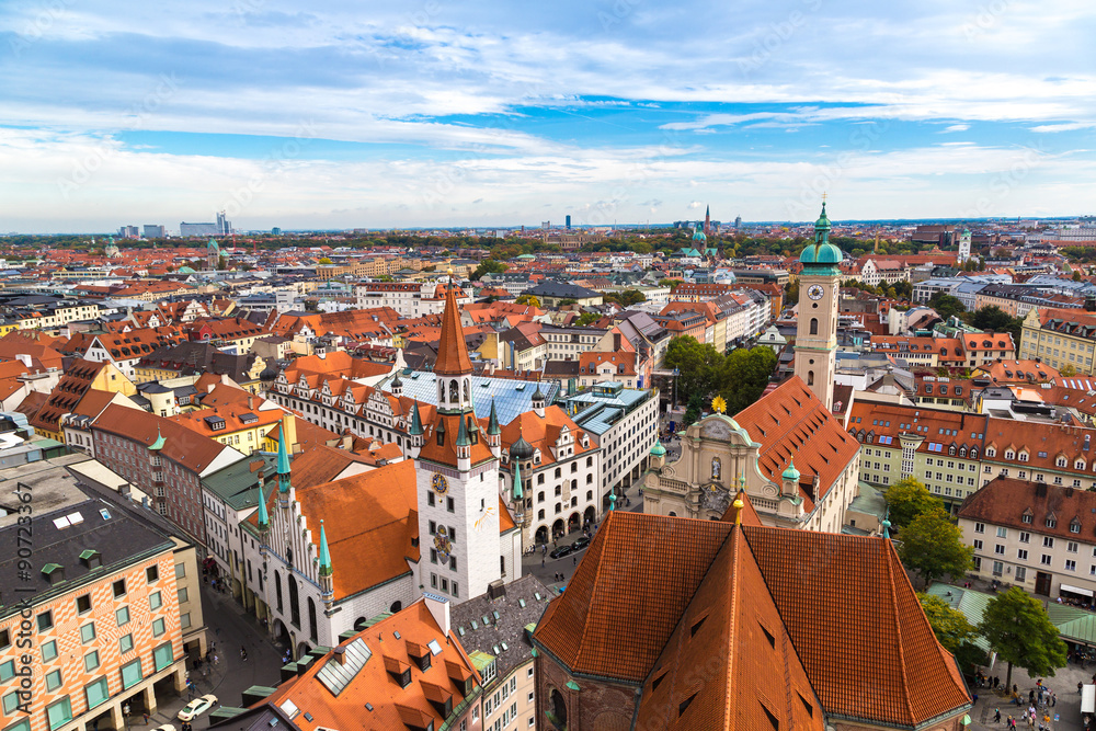 Obraz premium Aerial view of Munich