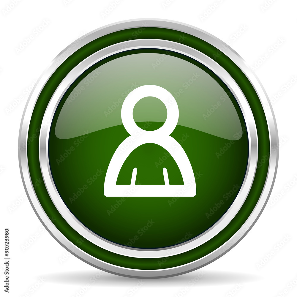 person green glossy web icon