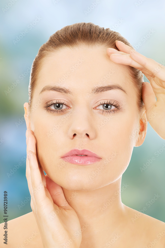 Naklejka premium Beautiful woman with perfect skin.